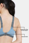 Zelocity Padded High Impact Quick Drying Sports Bra- Indian Teal — thumbnail 7